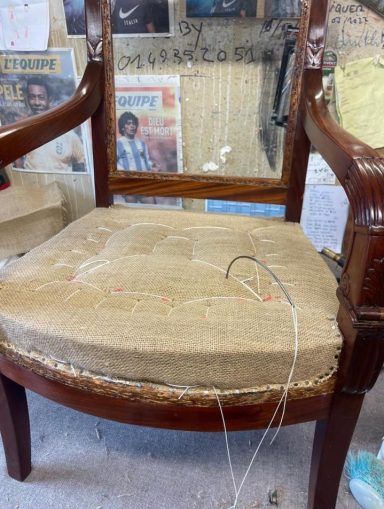 Restauration de chaise à Bruxelles